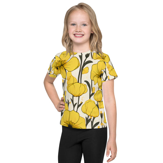 Yellow Bells Kids Activewear Crew Neck Tee - K is for Koala