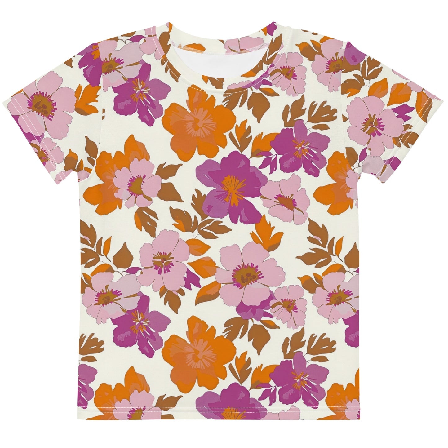 Aussie Bloom Blast Kids Activewear Tee | Spring Floral Print Top for Toddler Girls