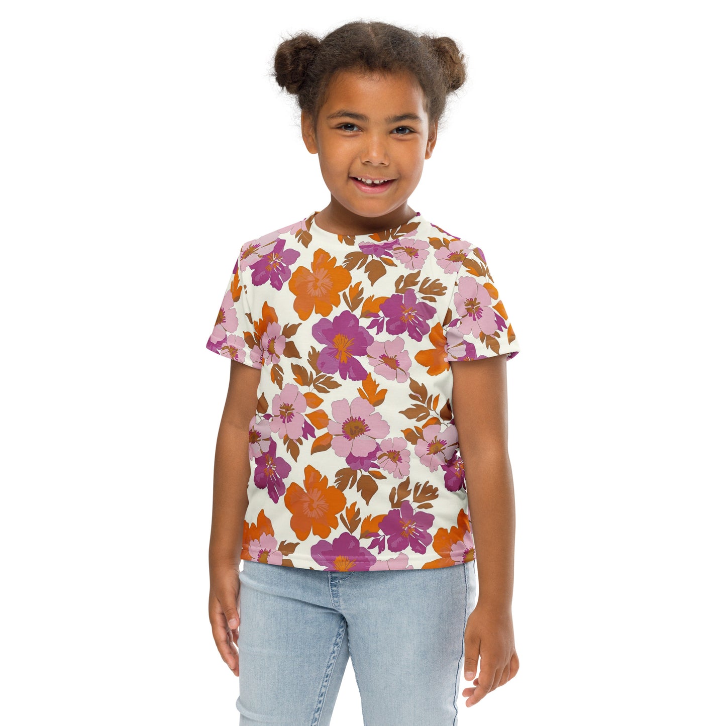 Aussie Bloom Blast Kids Activewear Tee | Spring Floral Print Top for Toddler Girls