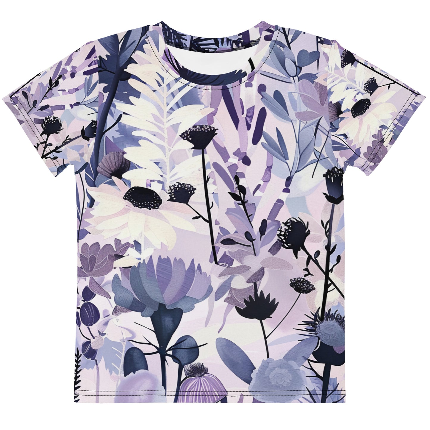 Wildflower Wonder Kids Activewear Tee | Aussie Purple Botanical Print | K is for Koala