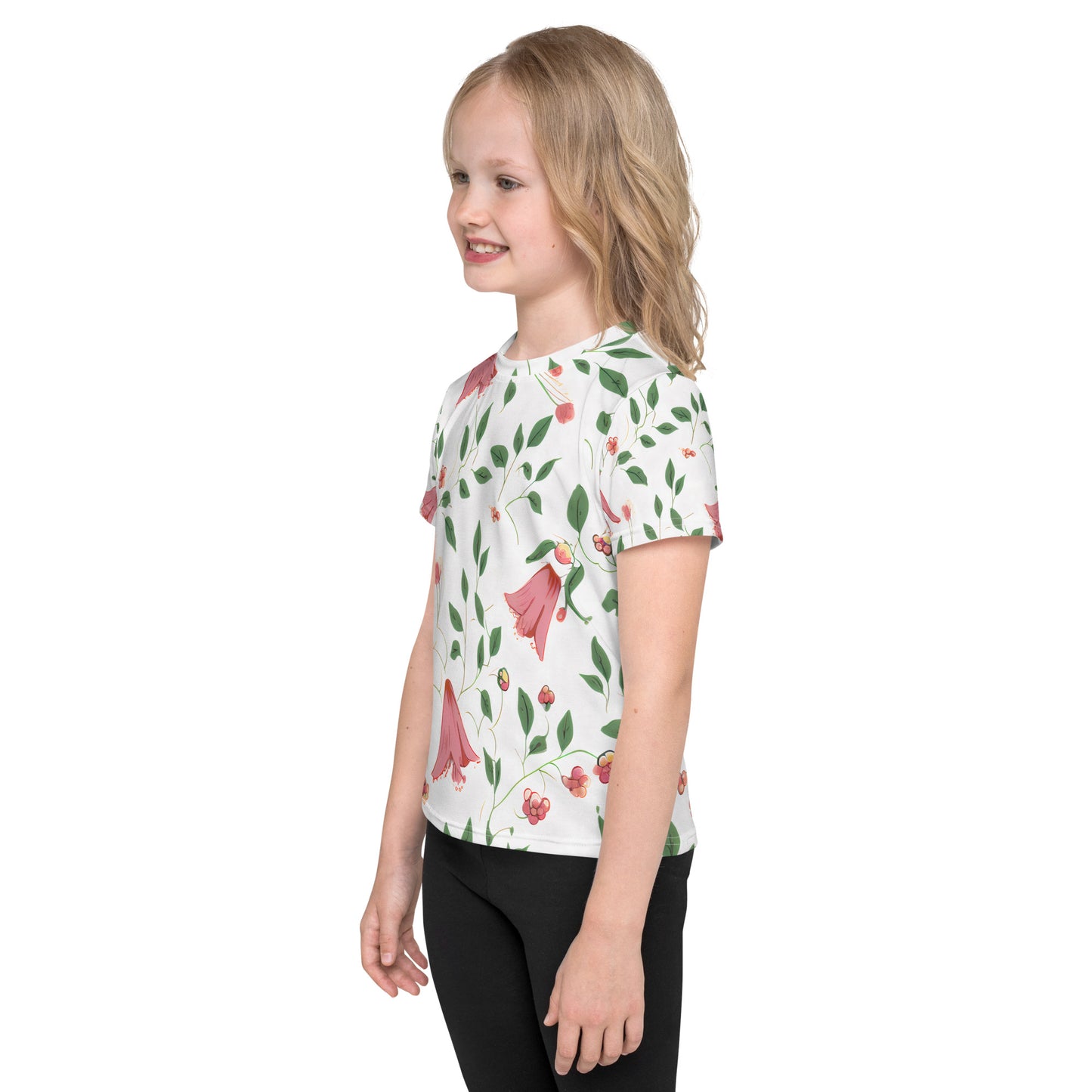 Pink Bells Kids crew neck t-shirt