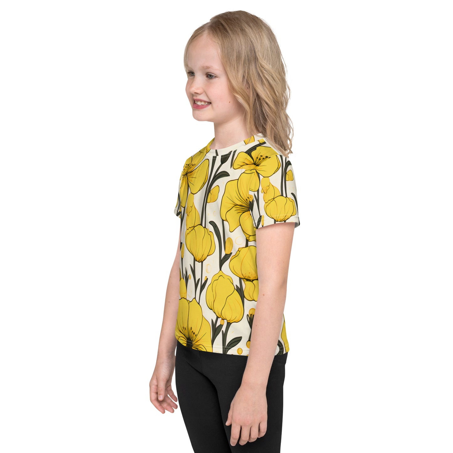 Yellow Bells Kids Activewear Crew Neck Tee - K is for Koala