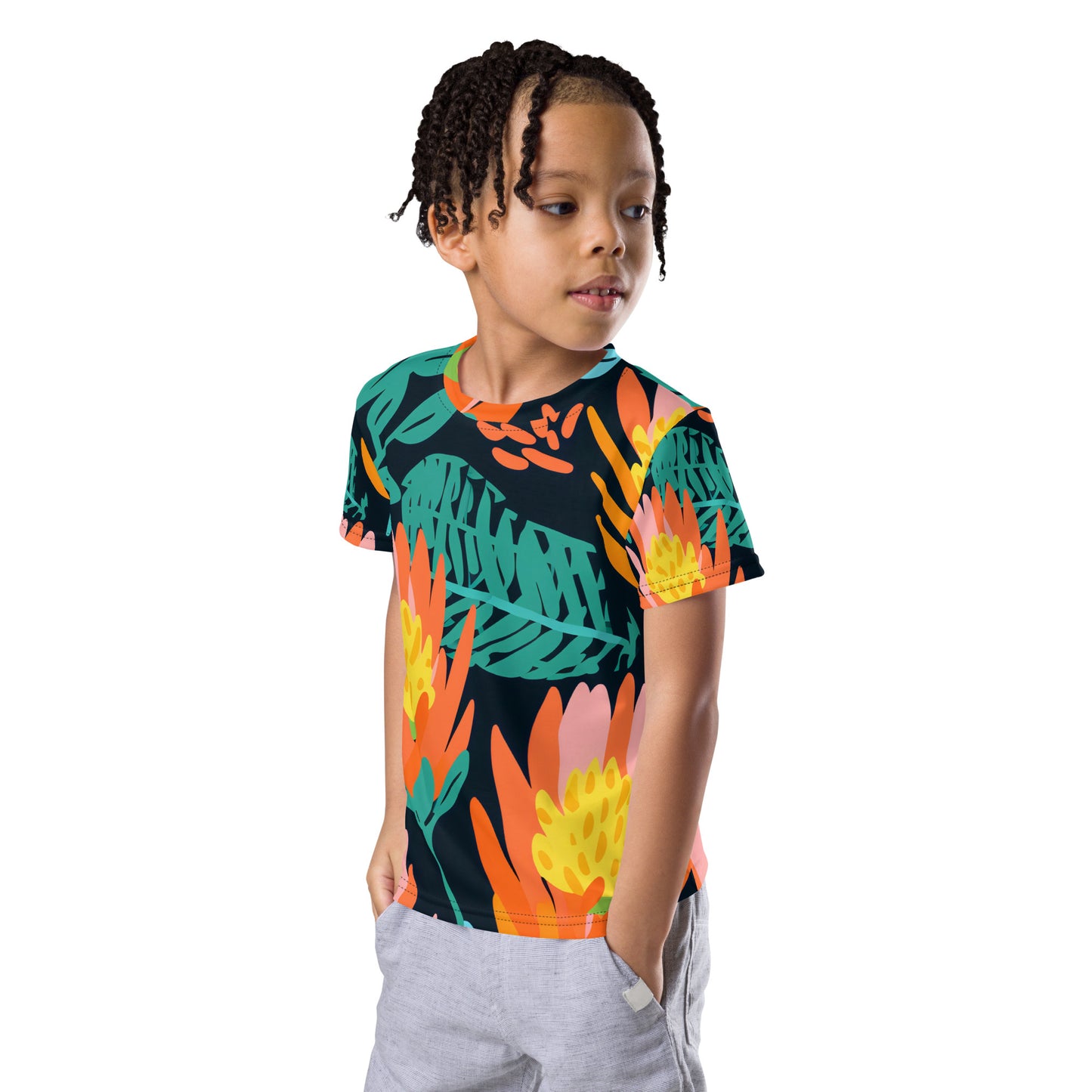 Banksia Dream Kids Botanical Activewear Crew Neck Tee