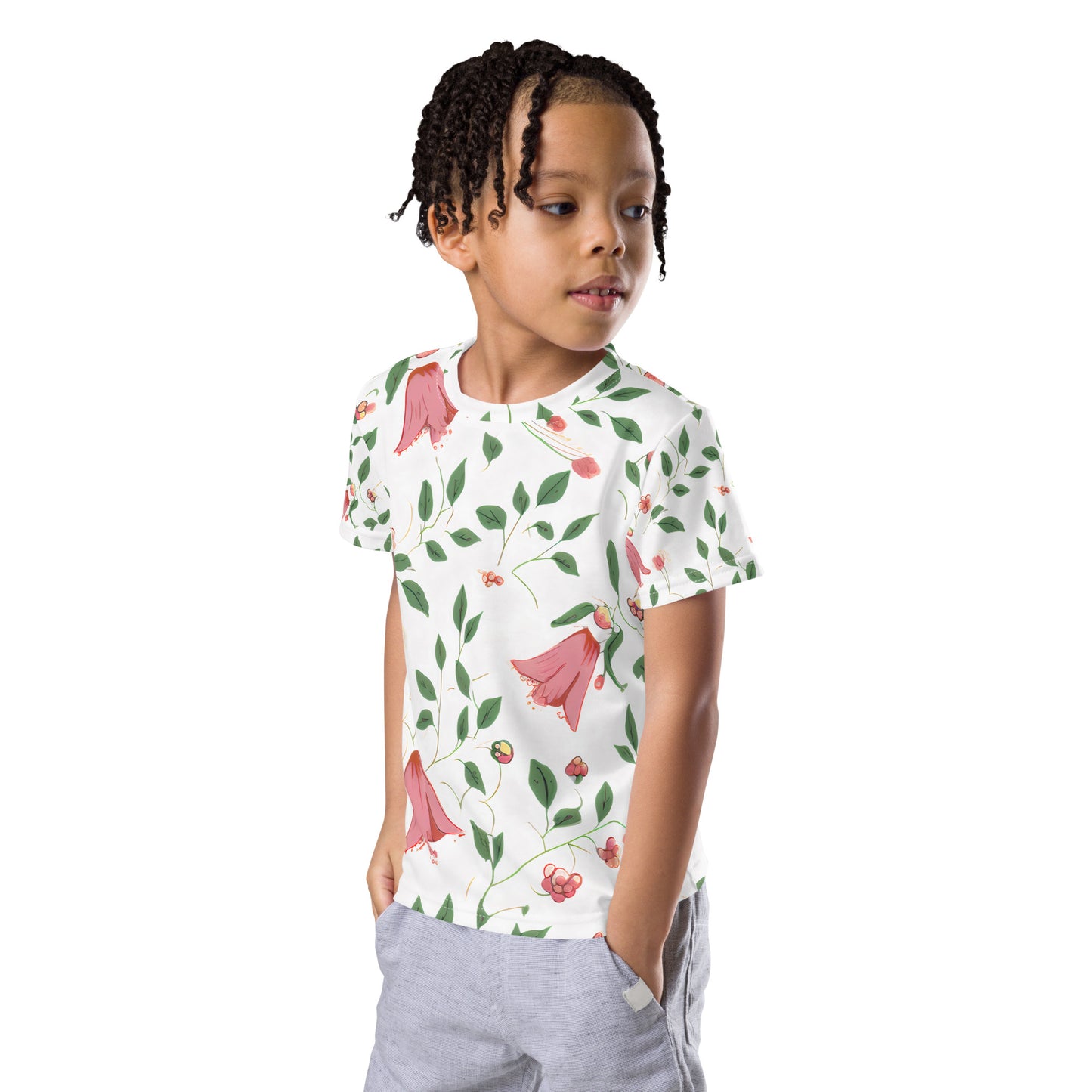 Pink Bells Kids crew neck t-shirt