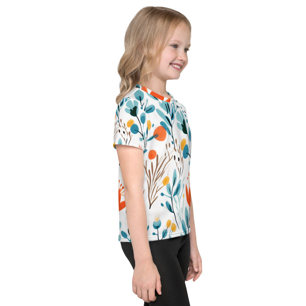 Blue Eucalyptus Kids Activewear Crew Neck Tee