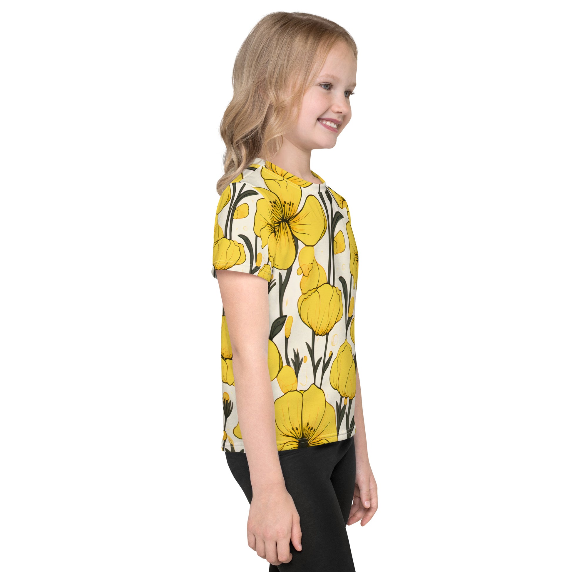 Yellow Bells Kids Activewear Crew Neck Tee - K is for Koala