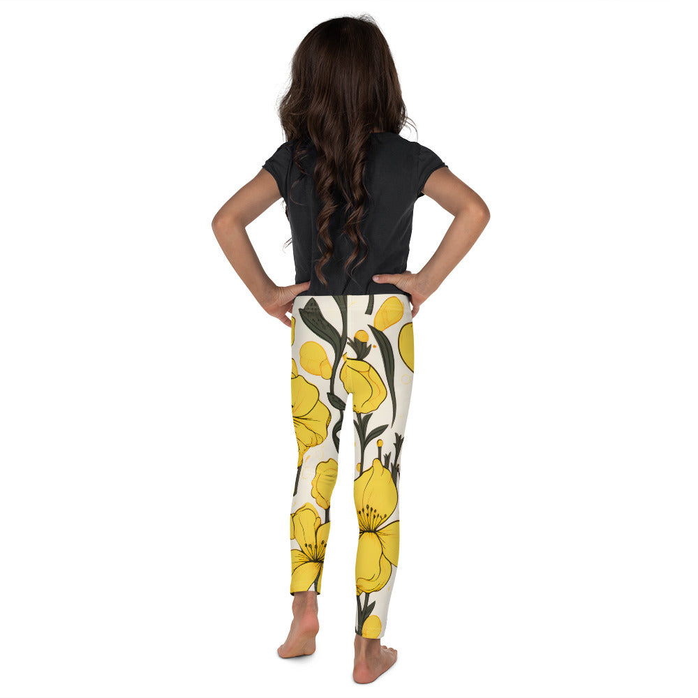 Girls' Activewear Leggings Yellow Bells | Trendy & Durable Sportswear