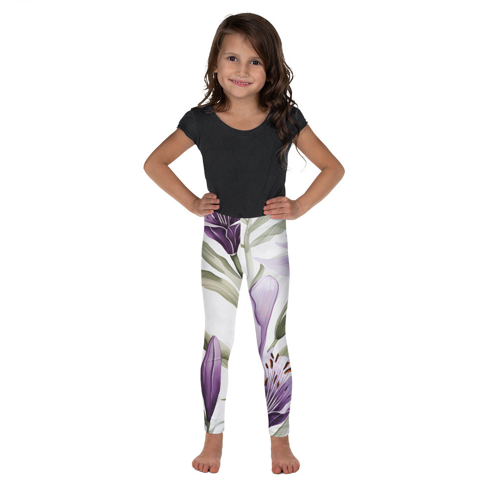 Girls' Activewear Leggings Floral Vanilla Lily | Stylish & Comfortable