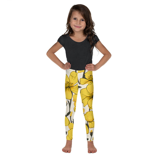 Girls' Activewear Leggings Yellow Bells | Trendy & Durable Sportswear