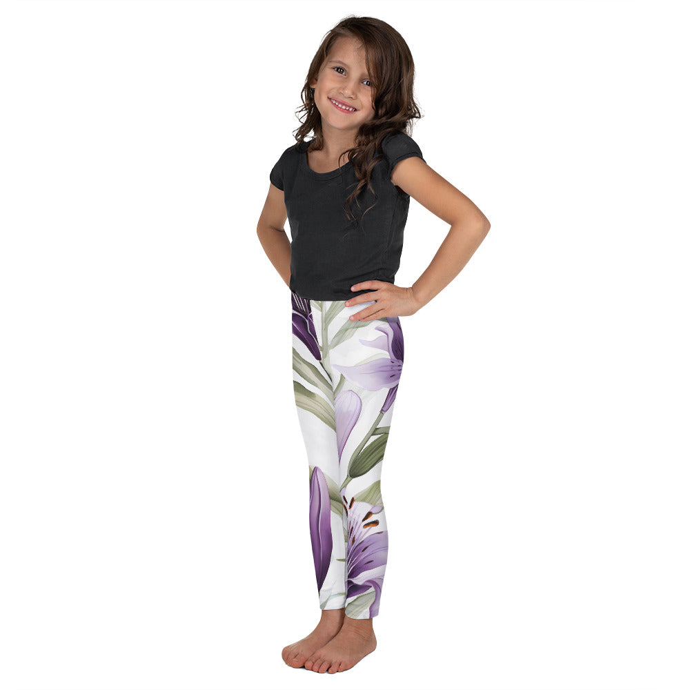 Girls' Activewear Leggings Floral Vanilla Lily | Stylish & Comfortable