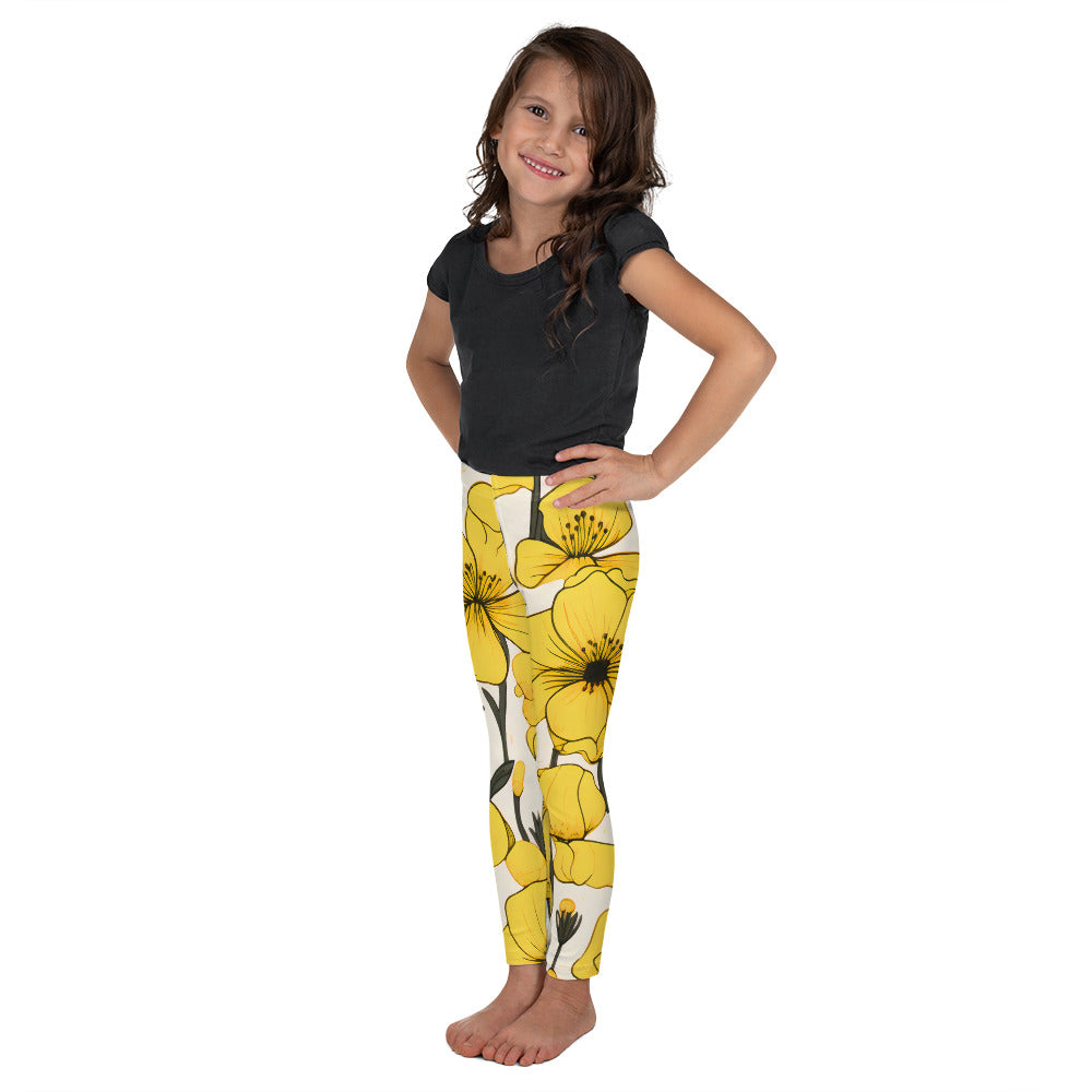 Girls' Activewear Leggings Yellow Bells | Trendy & Durable Sportswear