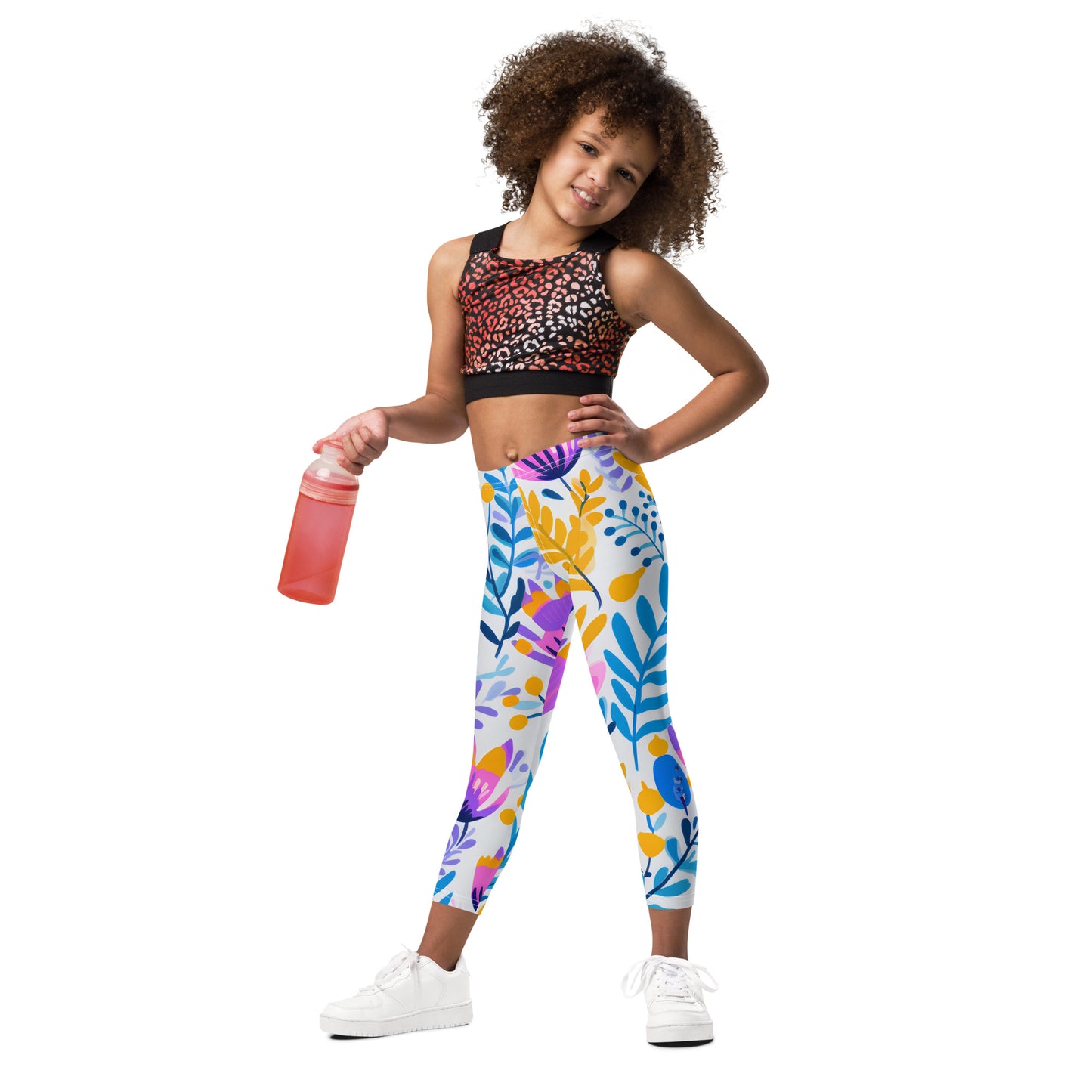 Blossom Splash Kid's Activewear Leggings - K is for Koala