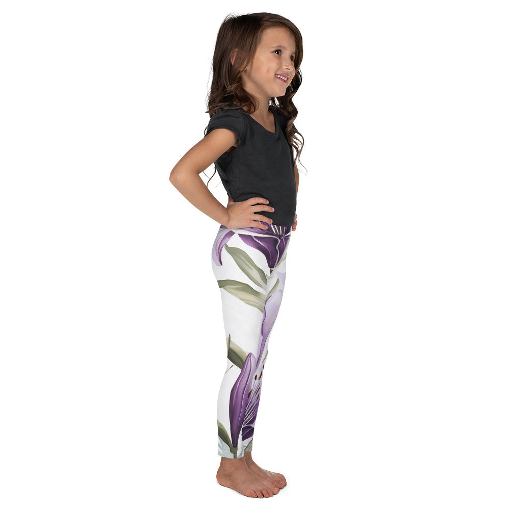 Girls' Activewear Leggings Floral Vanilla Lily | Stylish & Comfortable