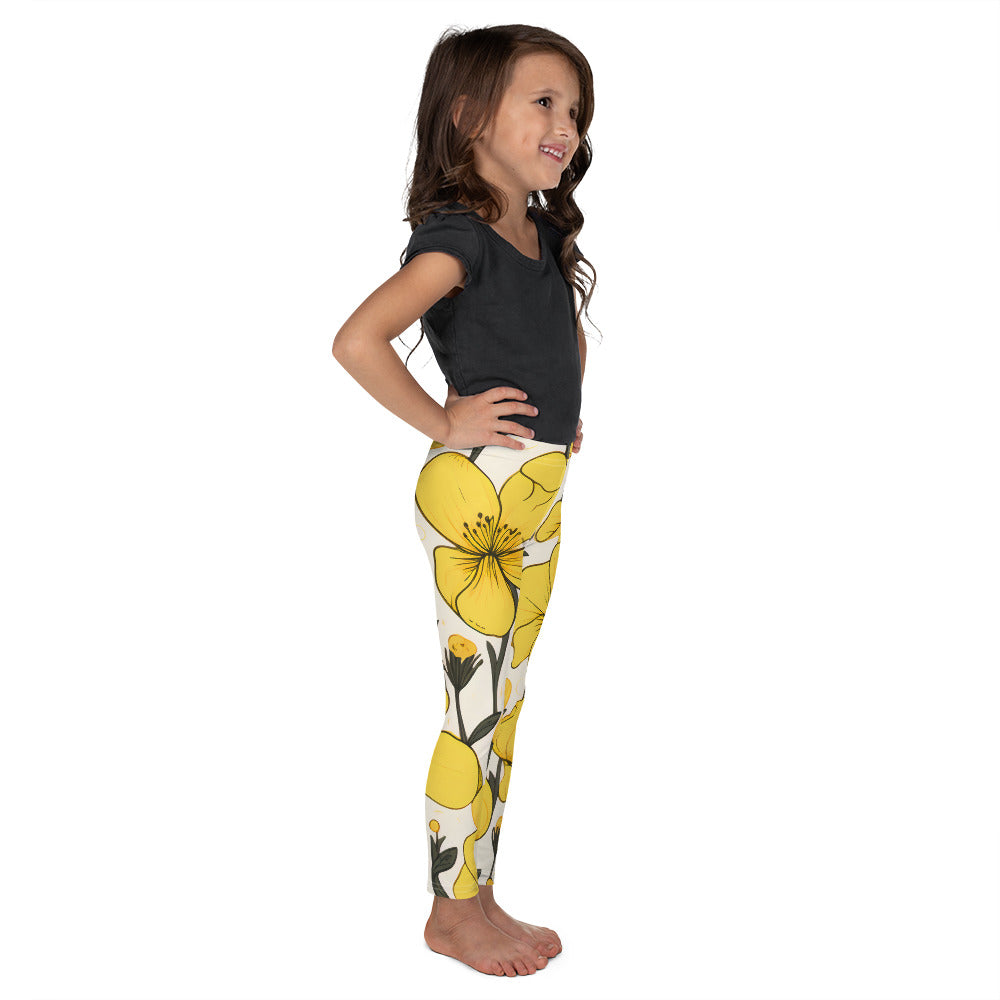 Girls' Activewear Leggings Yellow Bells | Trendy & Durable Sportswear