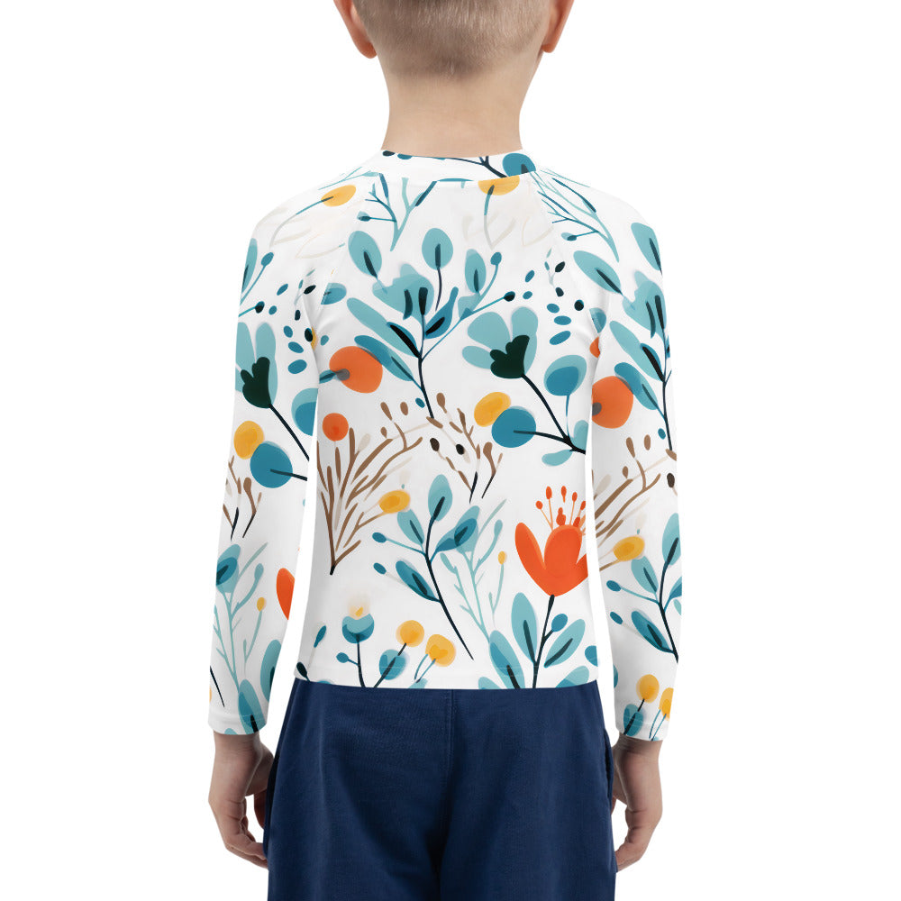 Kids Rash Guard Blue Eucalyptus