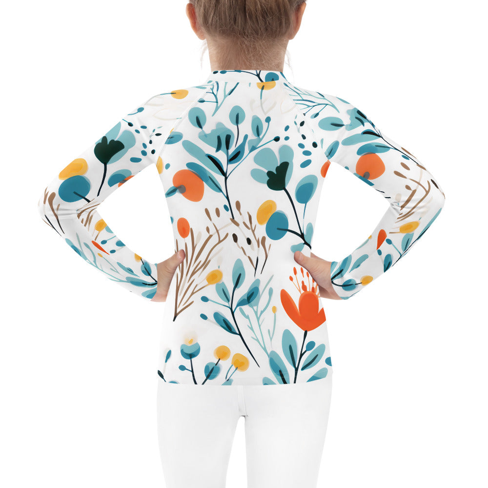 Kids Rash Guard Blue Eucalyptus