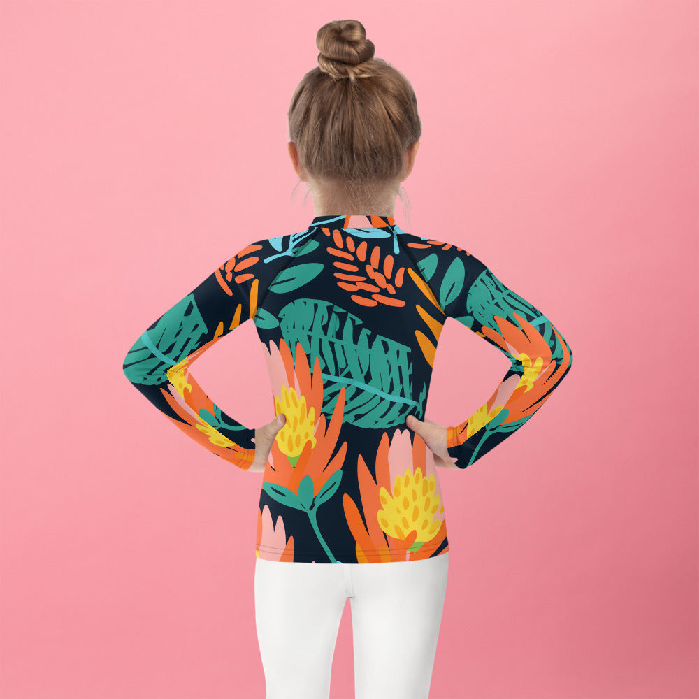 Kids Rash Guard Floral Banksia Dream