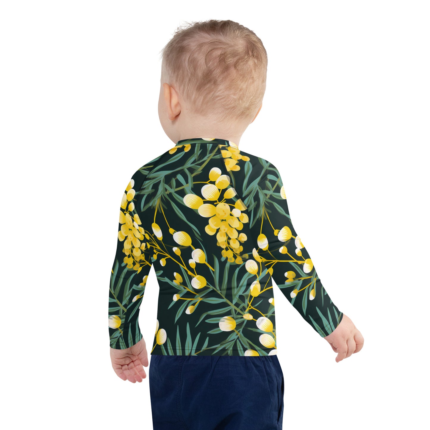 Kids Rash Guard Green Gold