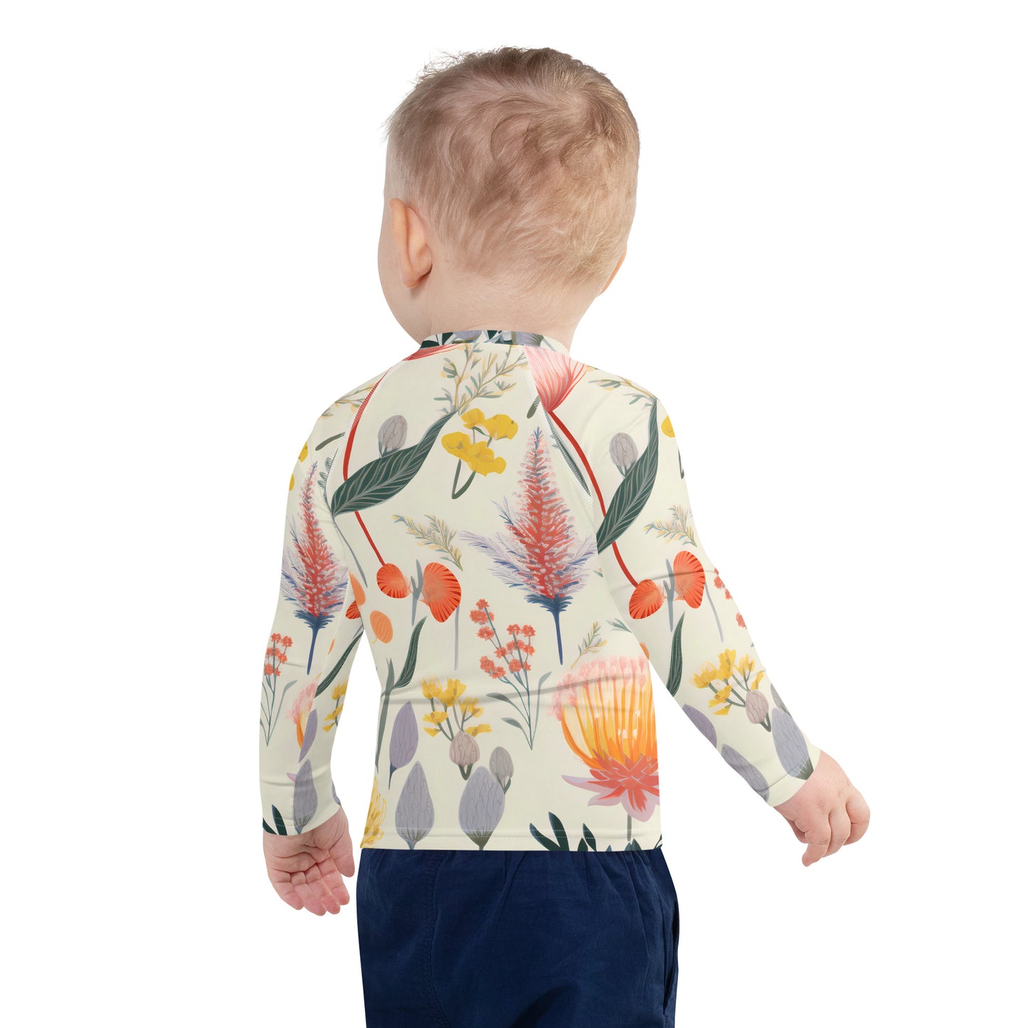 Kids Rash Guard Vintage Botanical | Cute Sun Protection Swimwear