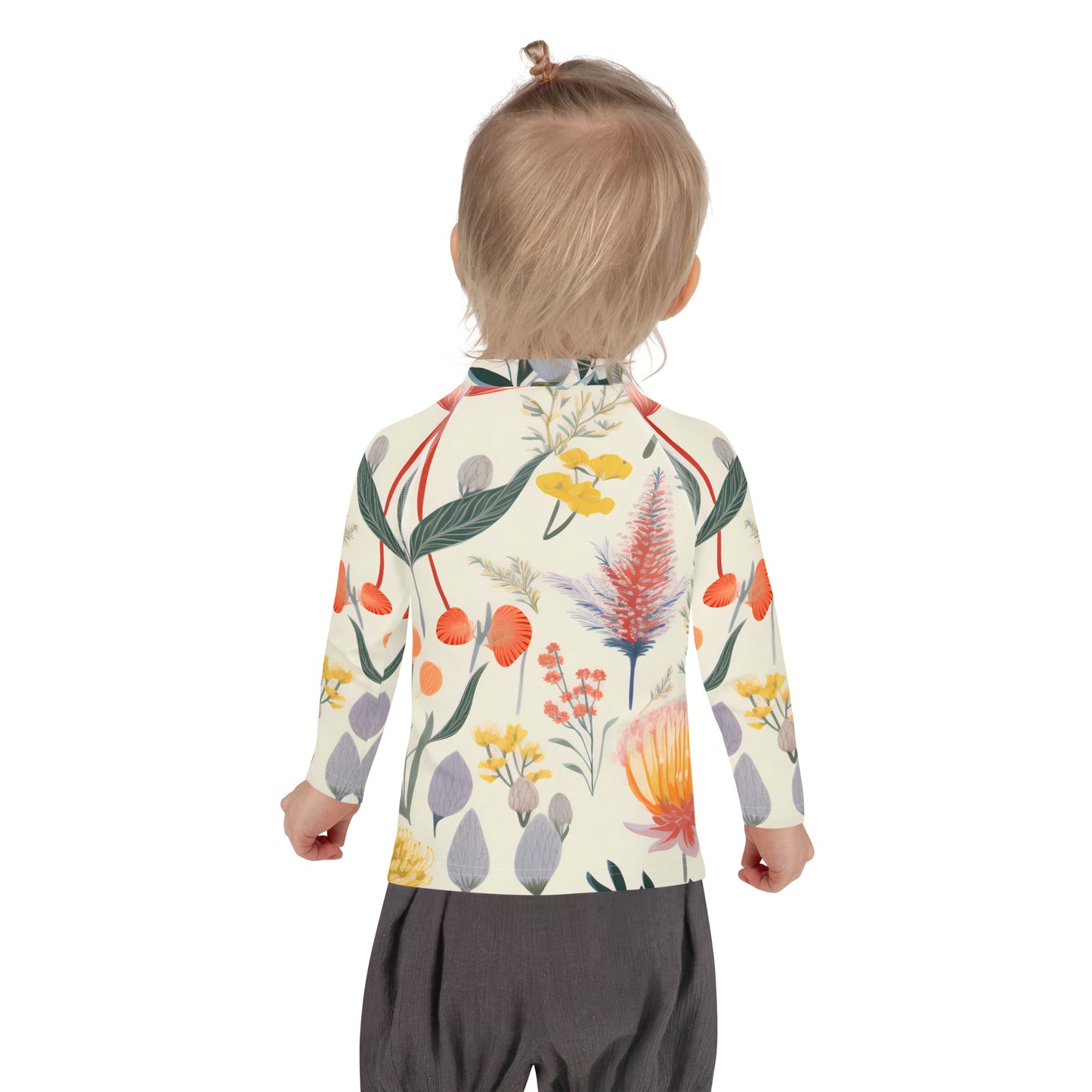 Kids Rash Guard Vintage Botanical | Cute Sun Protection Swimwear