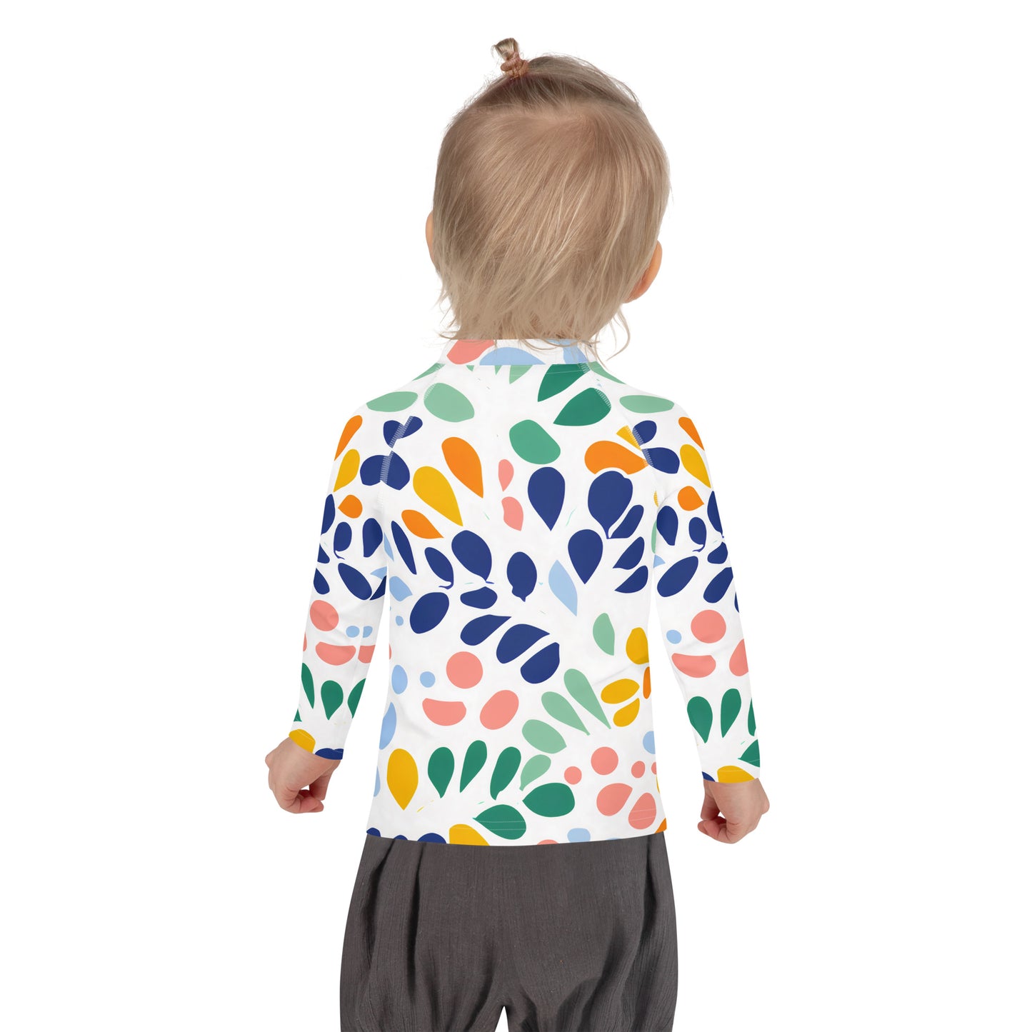 Kids Rash Guard Swimwear Eucalyptus Multi-Color | Colorful UV Protective Shirt for Toddlers