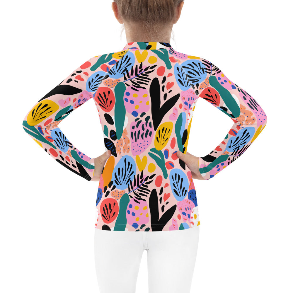 Pink Kids Rash Guard Swimwear | Sugar Bushes Swim Shirt for Girls