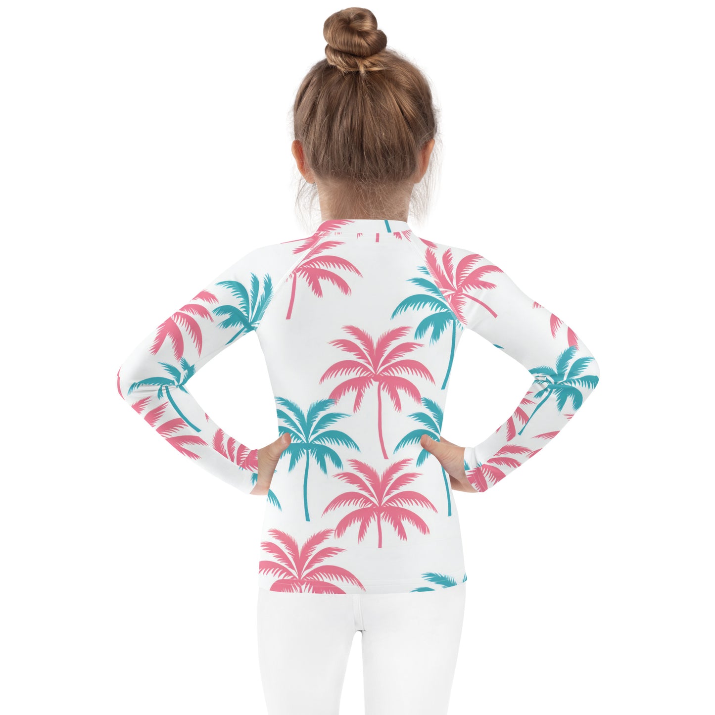 Toddler Palm Tree Swim Shirt | Palmy Beach Kids Rash Guard with UV Protection