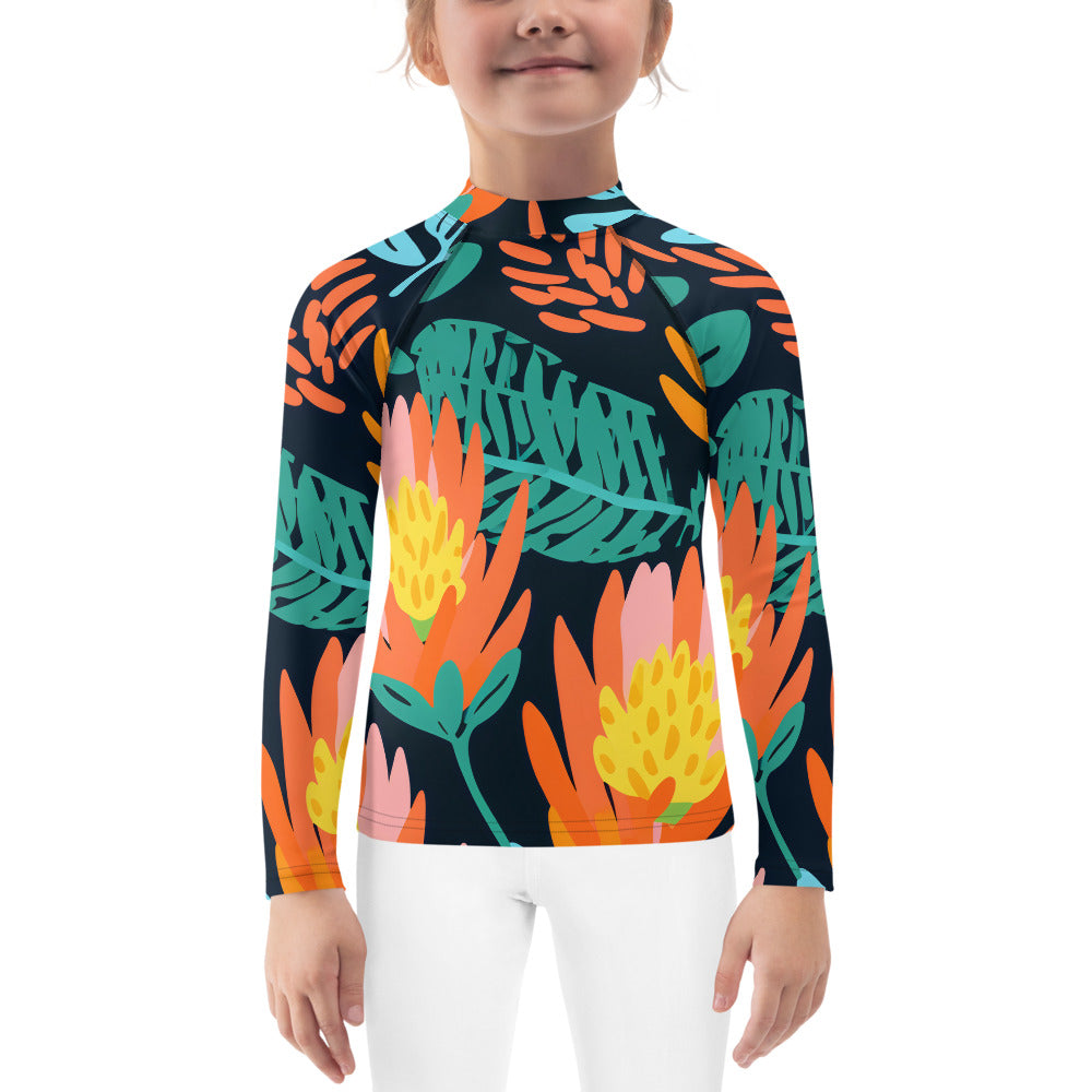 Kids Rash Guard Floral Banksia Dream