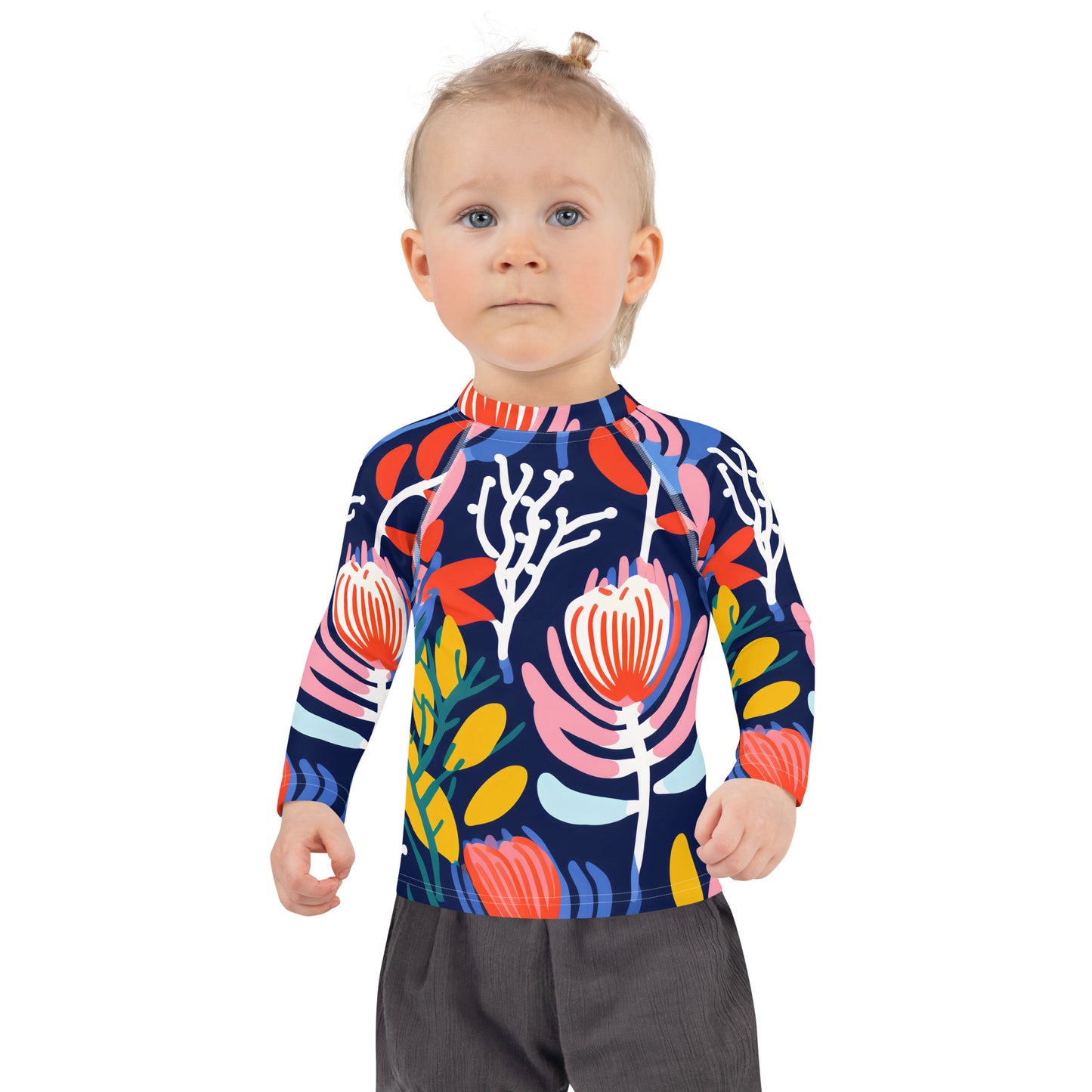 Kids Rash Guard Banksia Blue