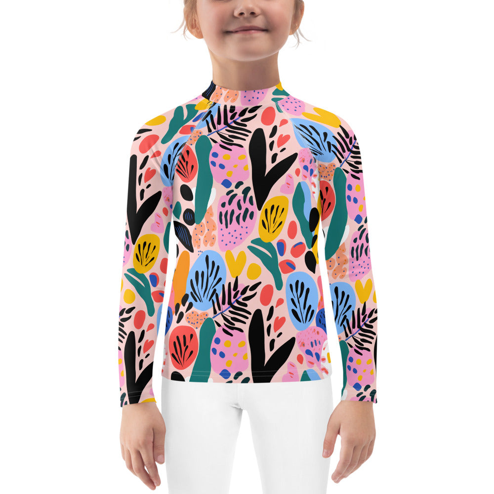 Pink Kids Rash Guard Swimwear | Sugar Bushes Swim Shirt for Girls