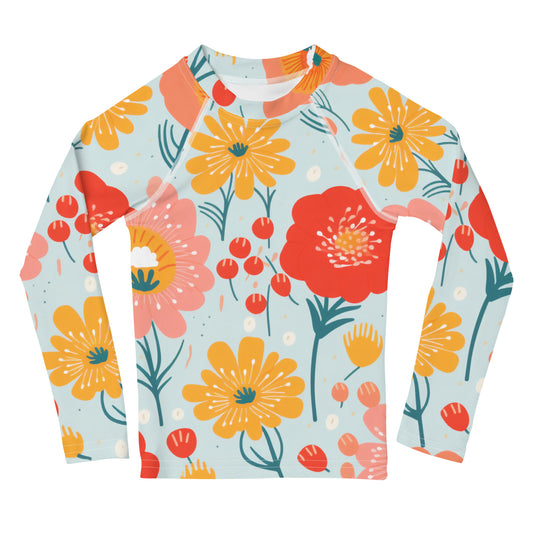 Kids Rash Guard Sarsparilla Sass