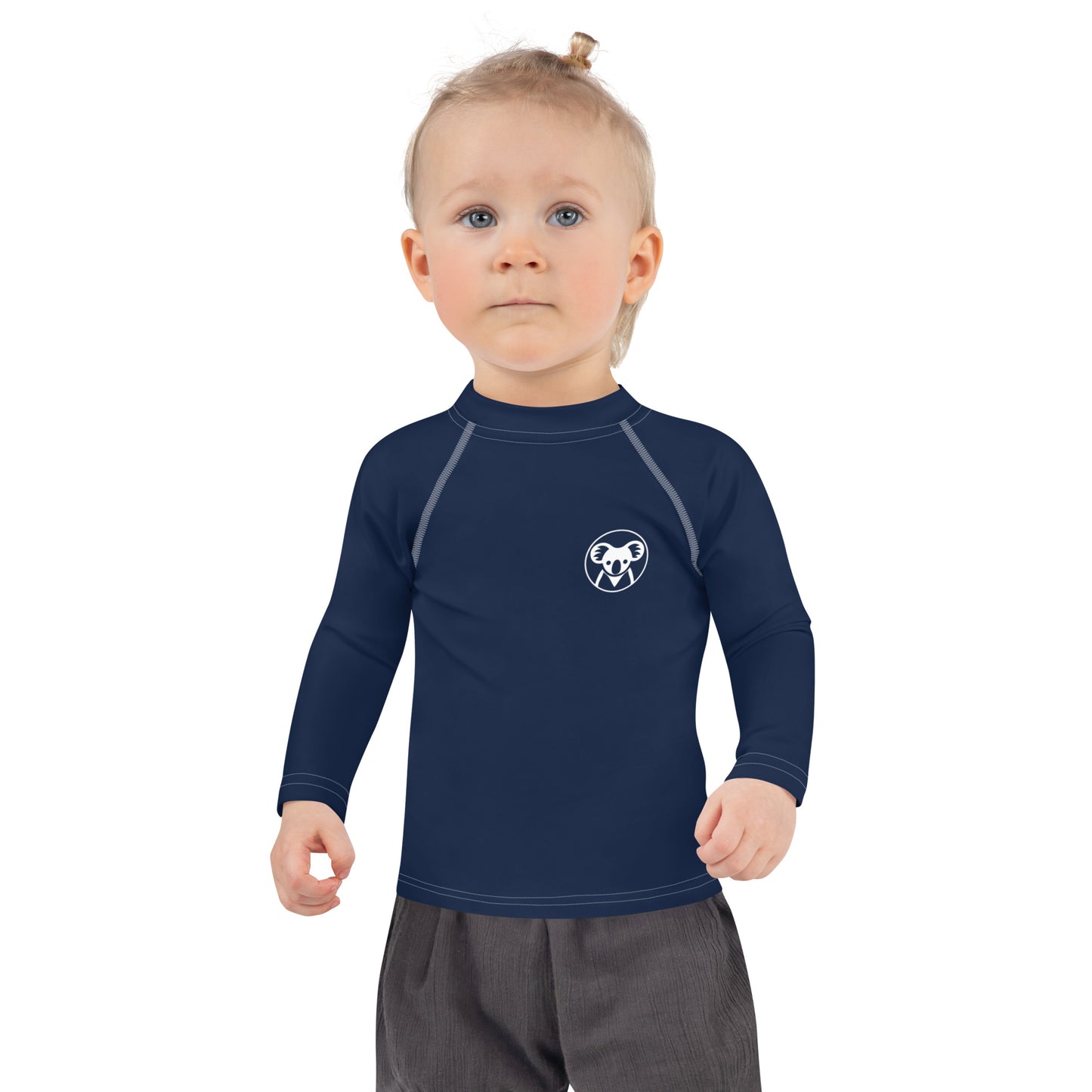 Kids Rash Guard Swimsuit in Navy | Toddler Trendy Swim Shirt