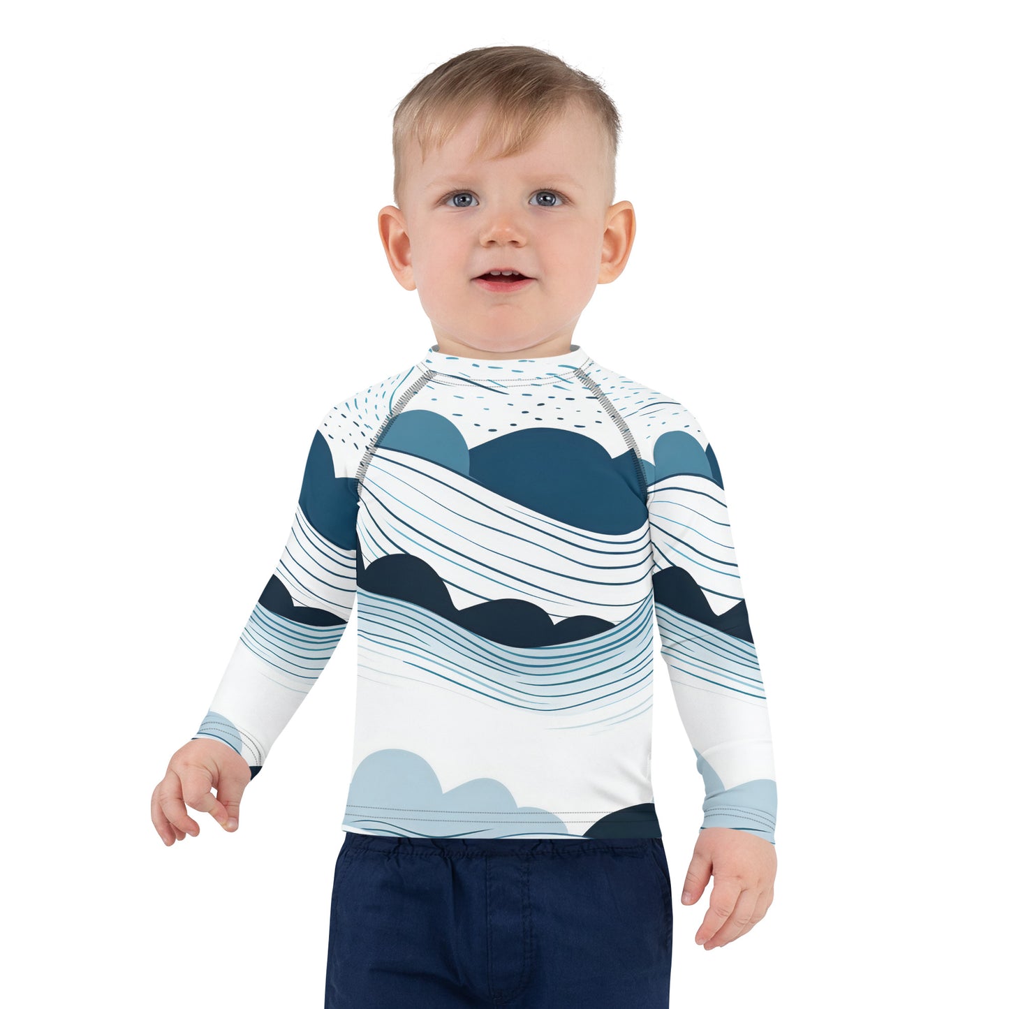 Cool Surf UV Protective Swim Shirt for Toddlers | Kids Rash Guard Blue Crush