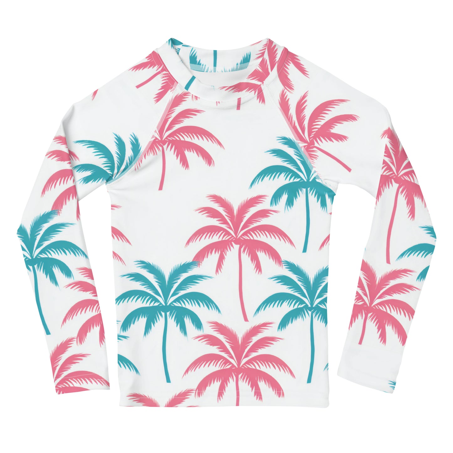 Toddler Palm Tree Swim Shirt | Palmy Beach Kids Rash Guard with UV Protection