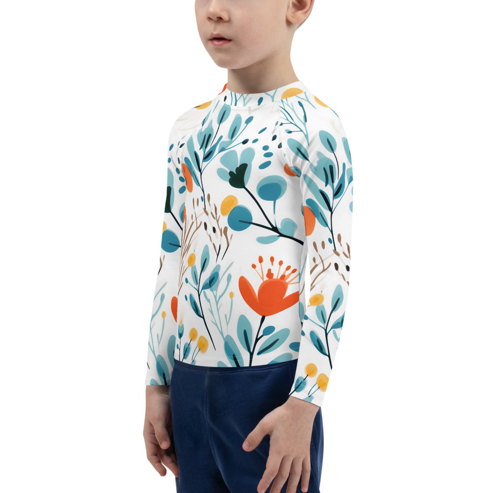 Kids Rash Guard Blue Eucalyptus