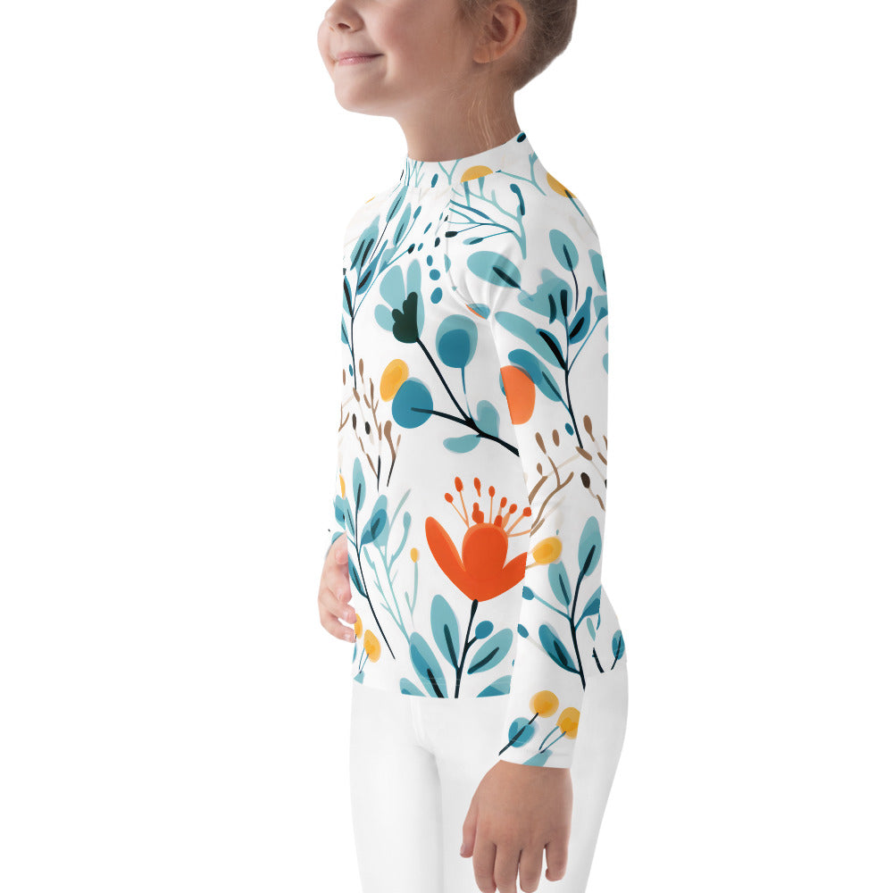 Kids Rash Guard Blue Eucalyptus