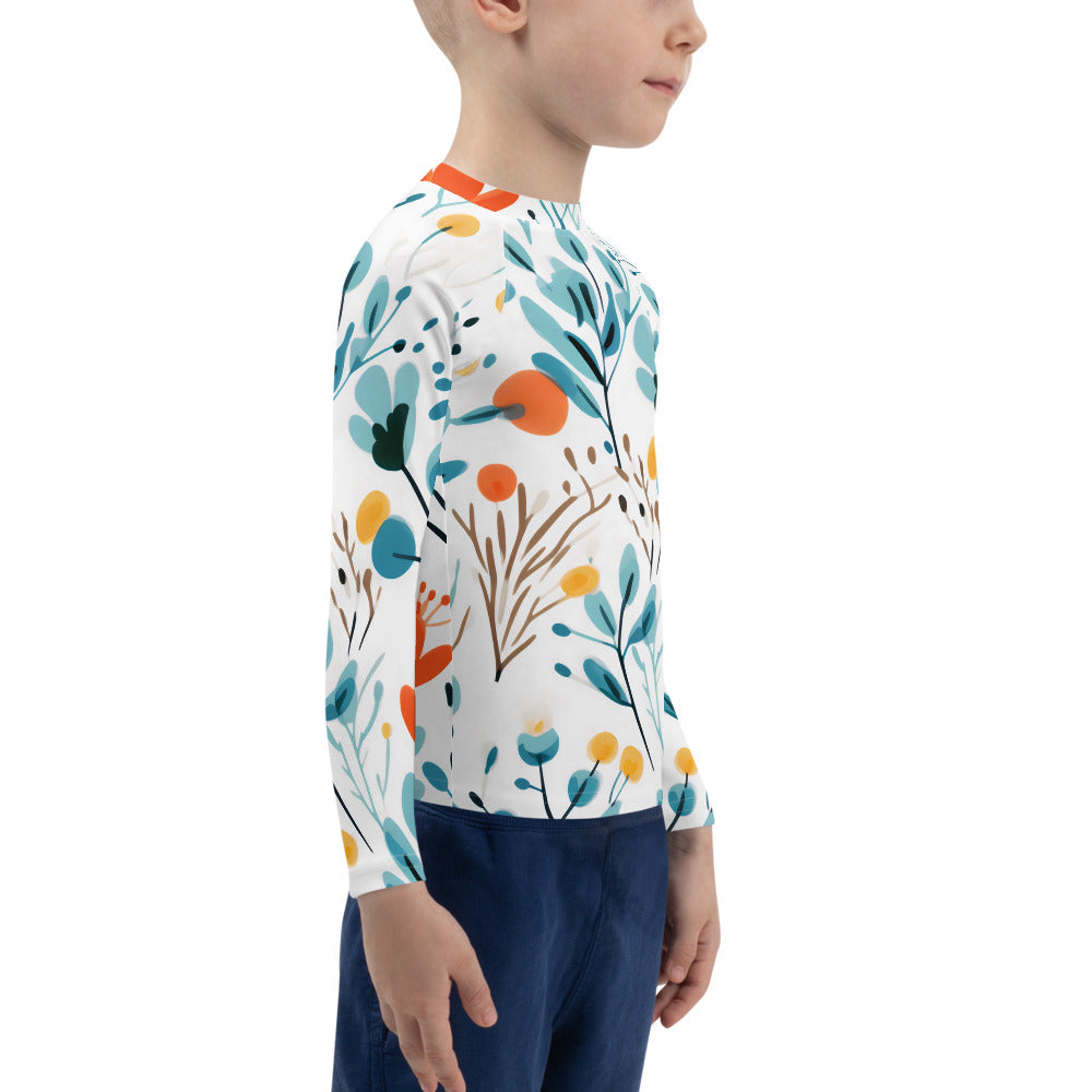 Kids Rash Guard Blue Eucalyptus