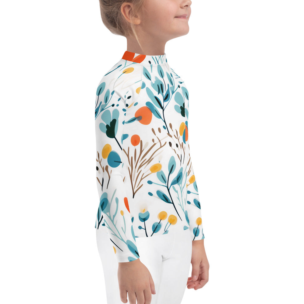 Kids Rash Guard Blue Eucalyptus