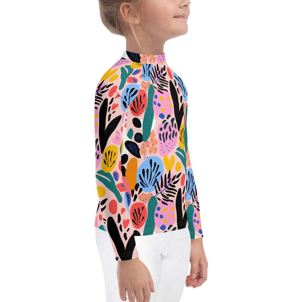 Pink Kids Rash Guard Swimwear | Sugar Bushes Swim Shirt for Girls