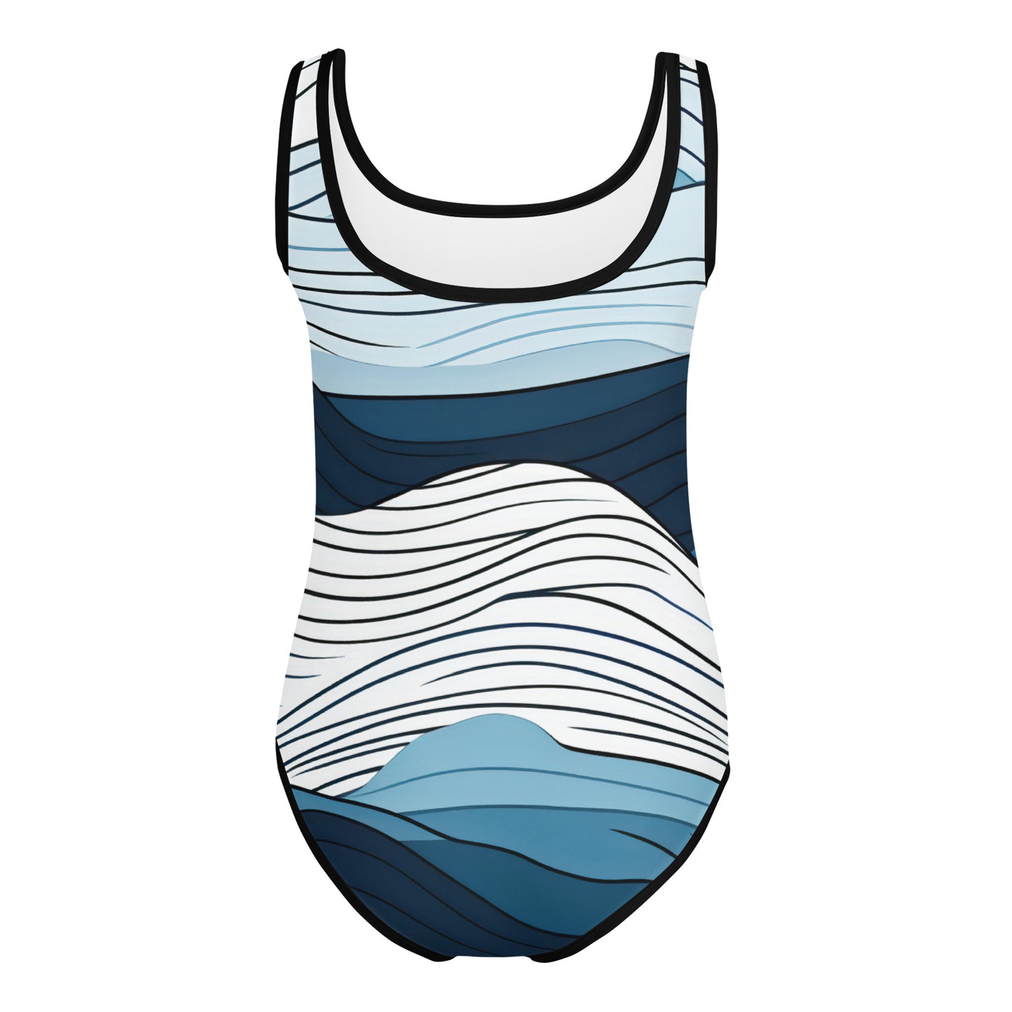 Girls Blue Crush Swimsuit | Kids Navy Blue Modest One Piece