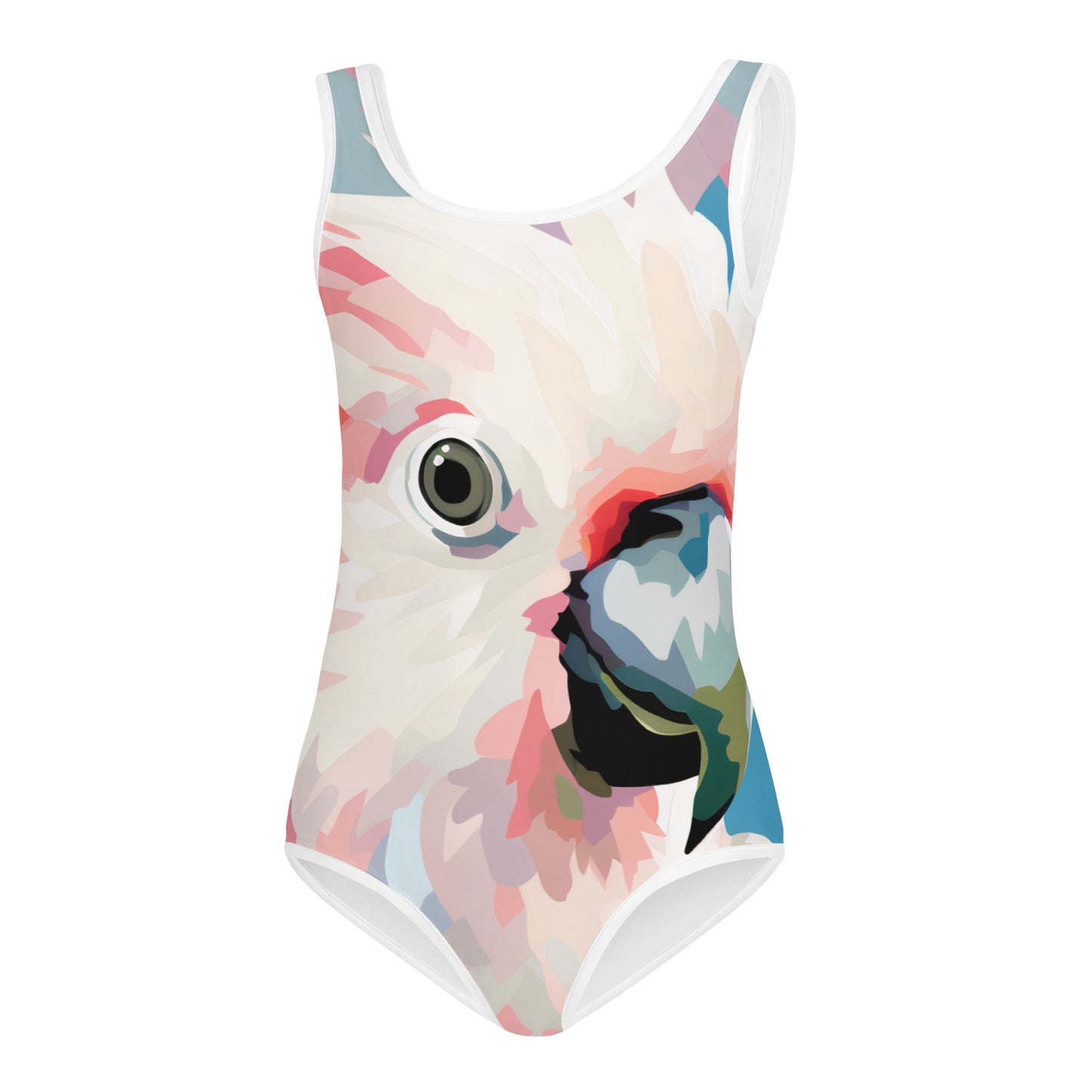 Adorable Cockatoo Print Kids Swimsuit – Fun & Stylish Beachwear