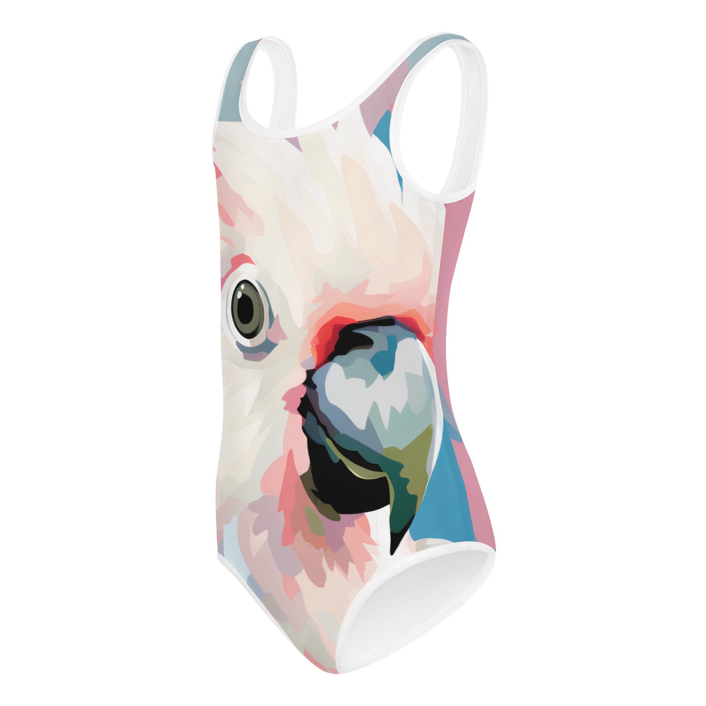 Adorable Cockatoo Print Kids Swimsuit – Fun & Stylish Beachwear