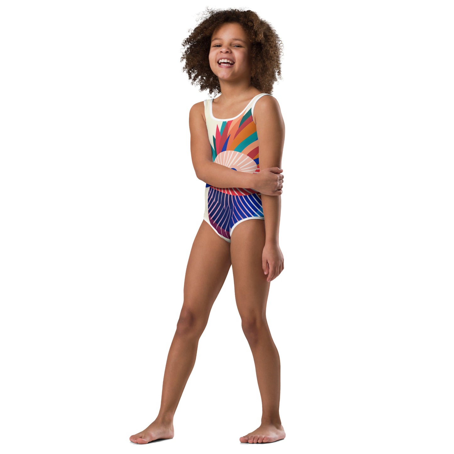 Kids Swimsuit Echidna Pop Art Print | Cute Children's Swimwear