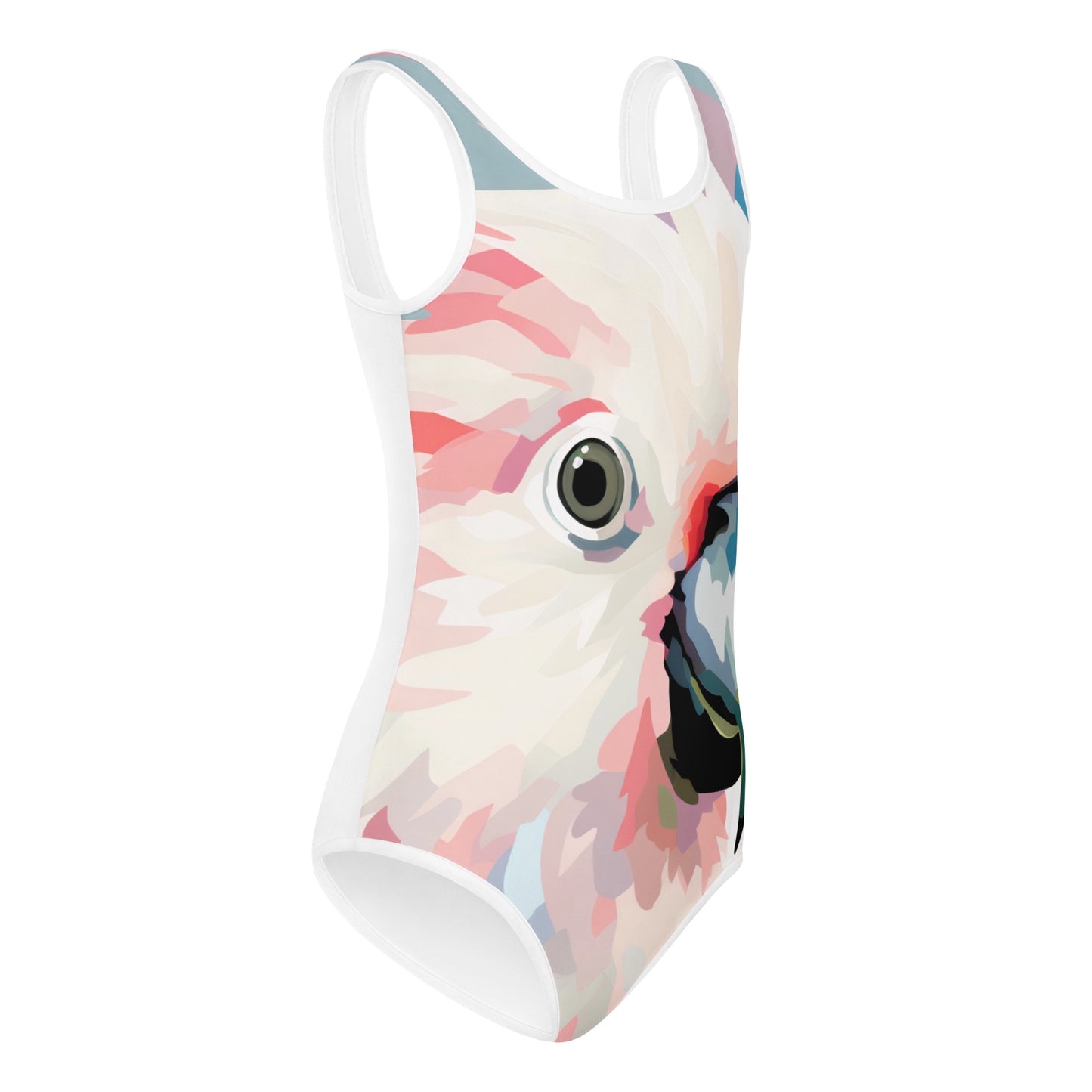 Adorable Cockatoo Print Kids Swimsuit – Fun & Stylish Beachwear