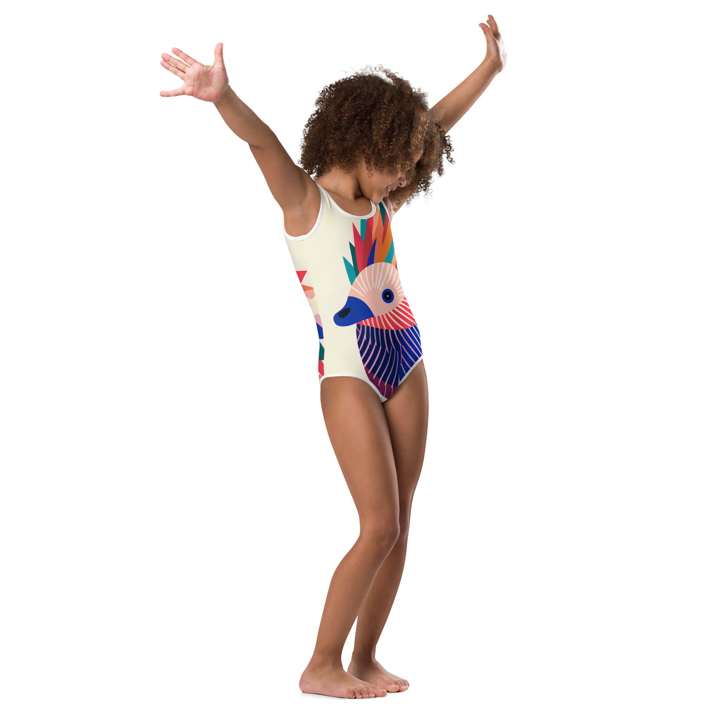 Kids Swimsuit Echidna Pop Art Print | Cute Children's Swimwear