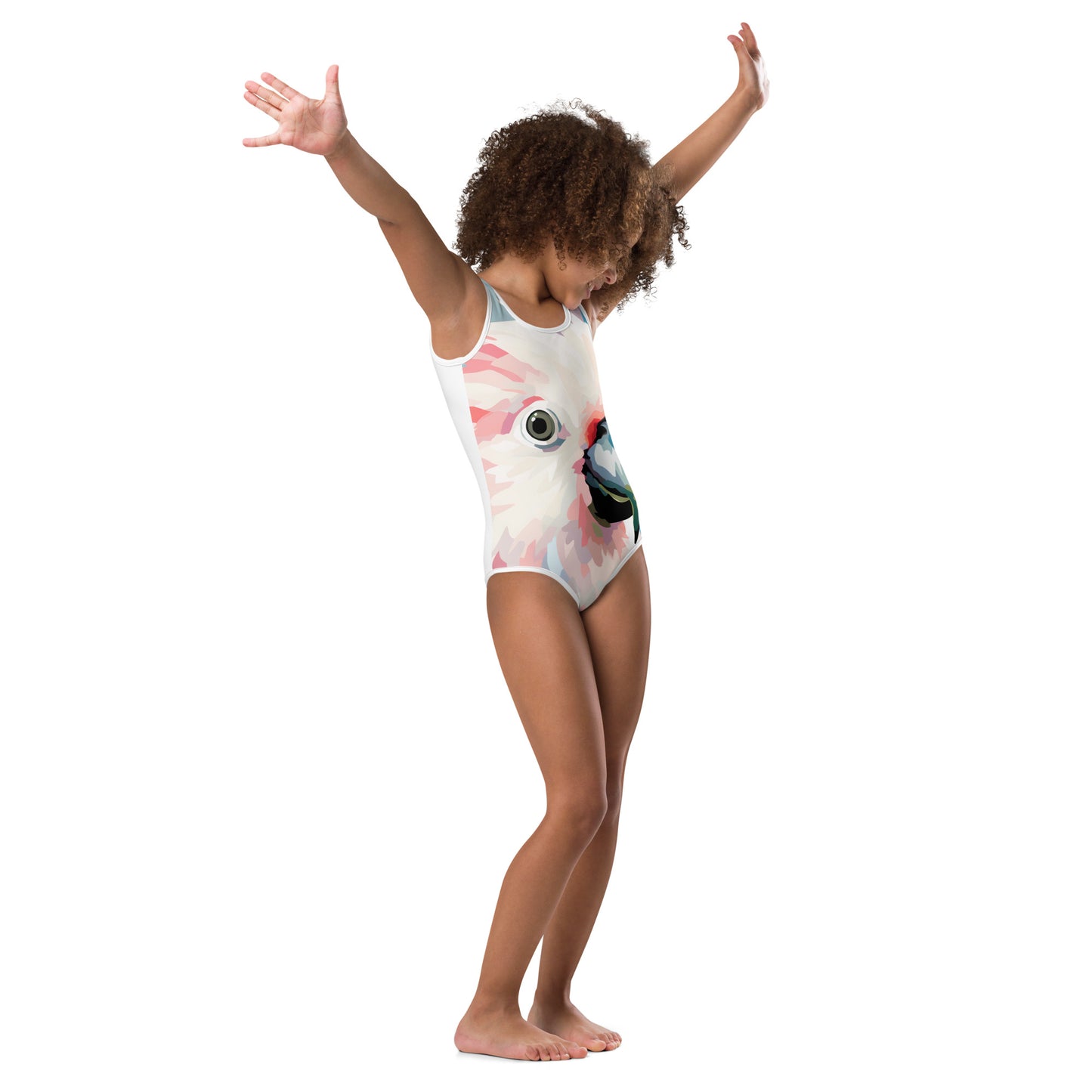 Adorable Cockatoo Print Kids Swimsuit – Fun & Stylish Beachwear