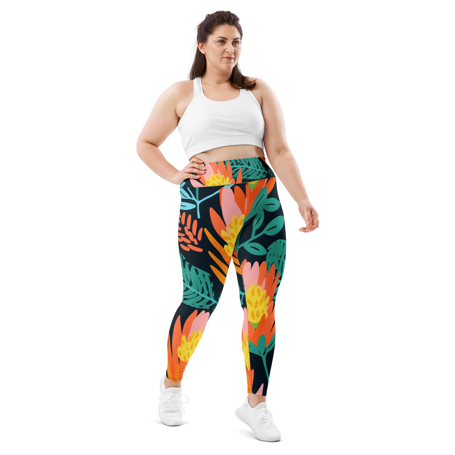 Plus Size Activewear Leggings Banksia Dream Print - Stylish Comfort for Every Workout