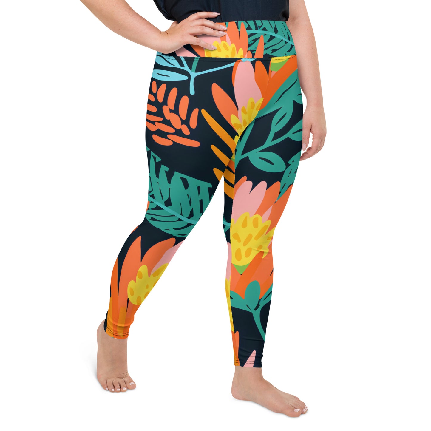 Plus Size Activewear Leggings Banksia Dream Print - Stylish Comfort for Every Workout