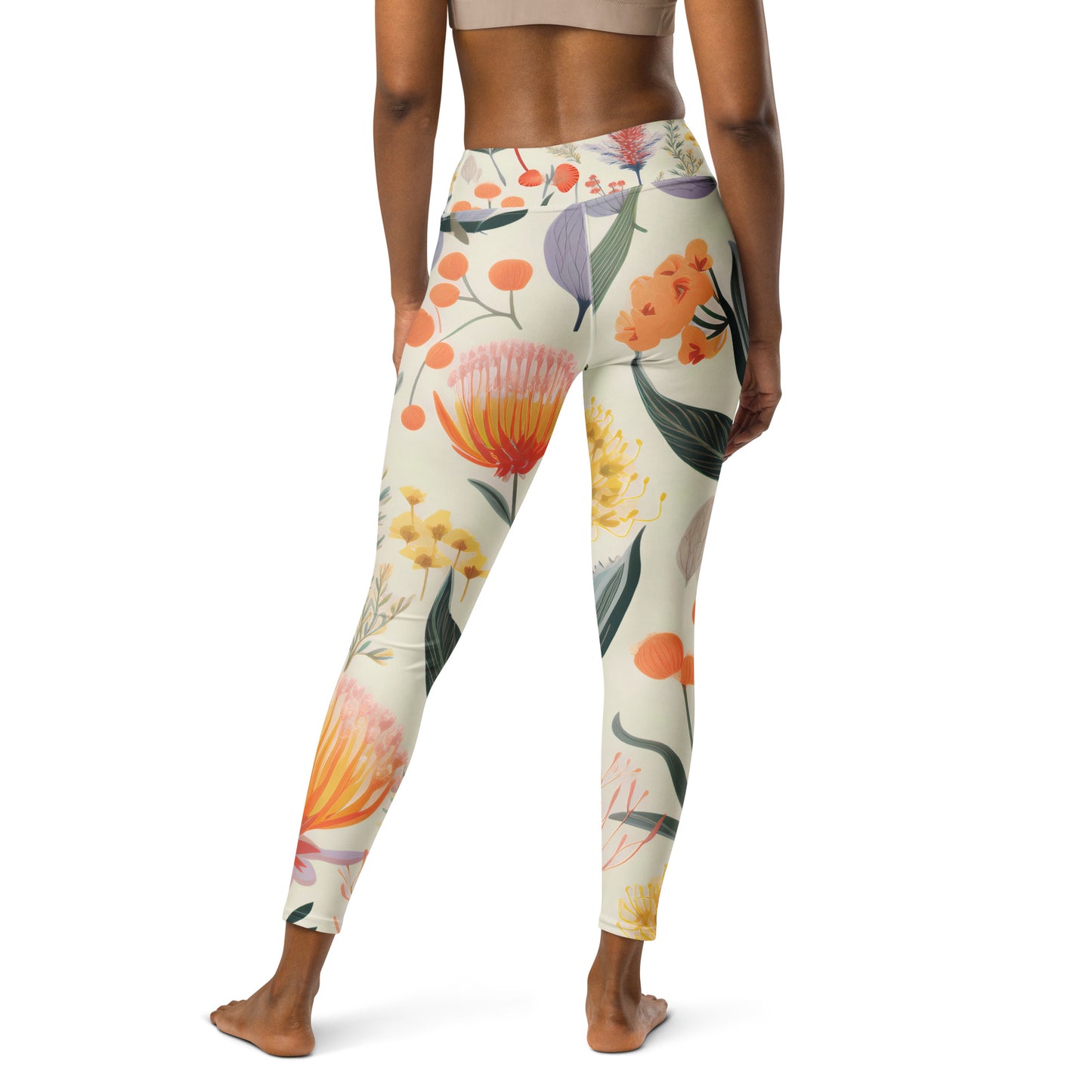 Women's Yoga Leggings Vintage Botanical - Stylish and Comfortable for Every Pose