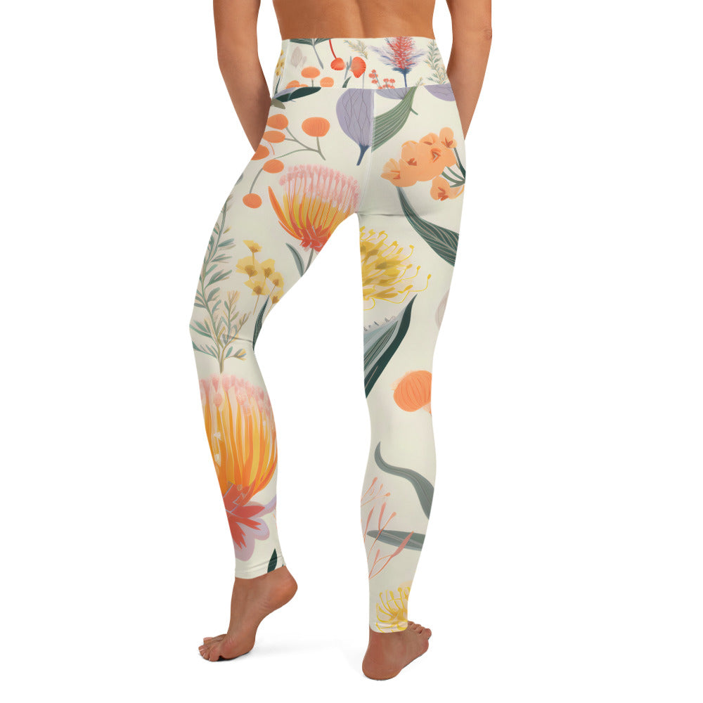 Women's Yoga Leggings Vintage Botanical - Stylish and Comfortable for Every Pose